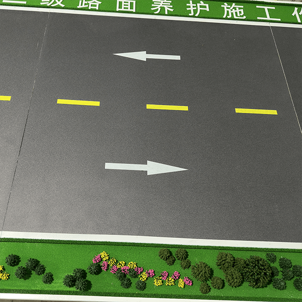 公路路面养护施工作业沙盘模型制作厂家案例